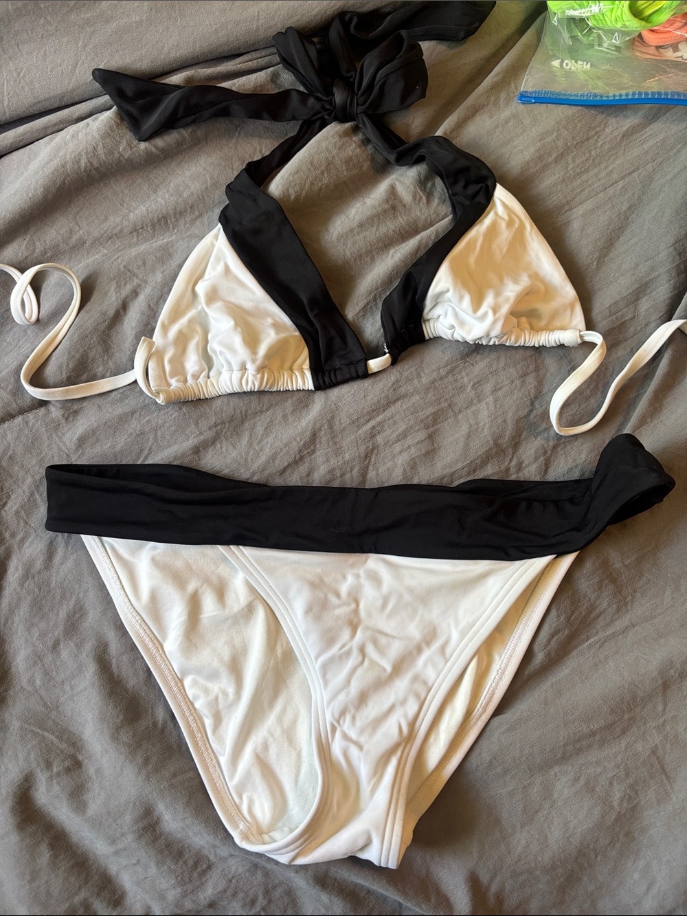 Victoria secret Two-Tone Black & White Bikini Set